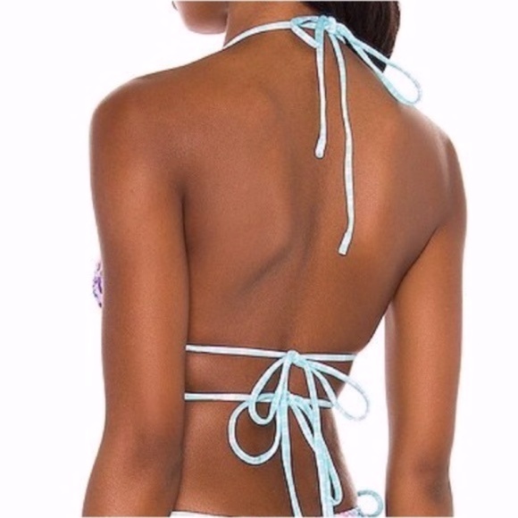 Revolve VDM Label Reversible Ziggy Top in Dragons & Mint Check Medium TOP - Picture 6 of 8